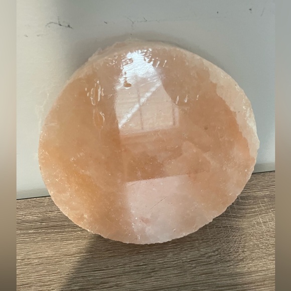 New Himalayan Pink Thick Salt Round 10" Cooking Serving Plate Slab - Picture 3 of 4